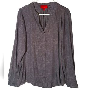 Jennifer Lopez Grey Tunic Top Blouse Size Large